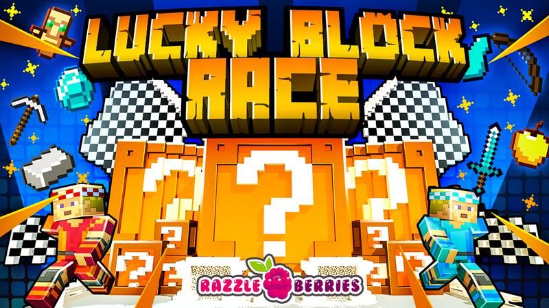 Lucky Block Race on the Minecraft Marketplace by Razzleberries