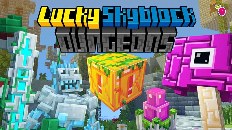 Lucky Skyblock: Dungeons on the Minecraft Marketplace by Razzleberries