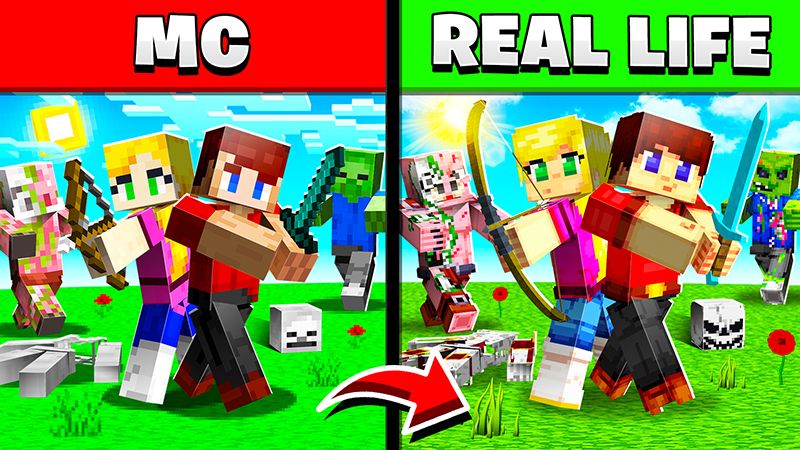 MC Vs Real Life on the Minecraft Marketplace by Razzleberries