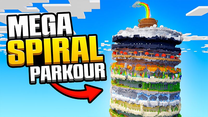 Mega Spiral Parkour on the Minecraft Marketplace by Razzleberries