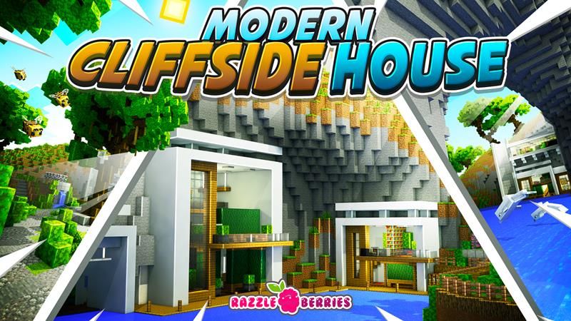 Modern Cliffside House on the Minecraft Marketplace by Razzleberries