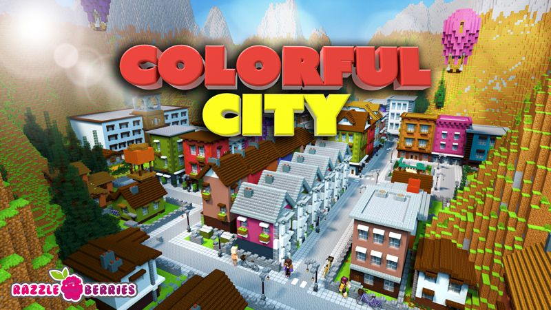 Modern Colorful City on the Minecraft Marketplace by Razzleberries