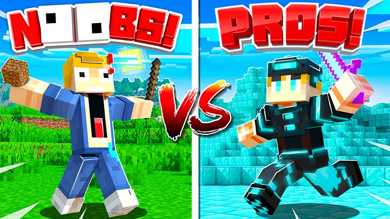 Noobs vs Pros! on the Minecraft Marketplace by Razzleberries