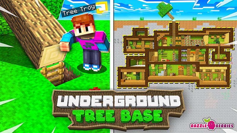 Underground Tree Base on the Minecraft Marketplace by Razzleberries