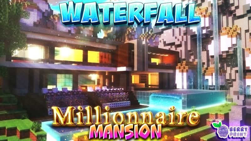 Waterfall Millionaire Mansion on the Minecraft Marketplace by Razzleberries