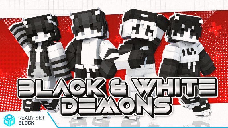 Black & White Demons on the Minecraft Marketplace by Ready, Set, Block!