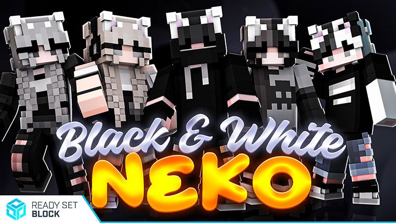 Black & White Neko on the Minecraft Marketplace by Ready, Set, Block!