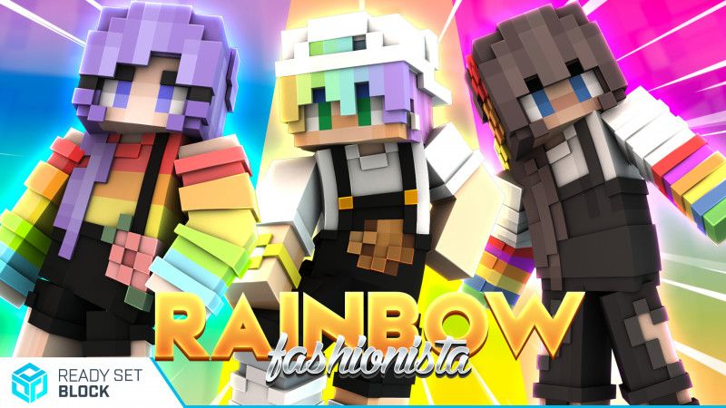 Rainbow Fashionista on the Minecraft Marketplace by Ready, Set, Block!