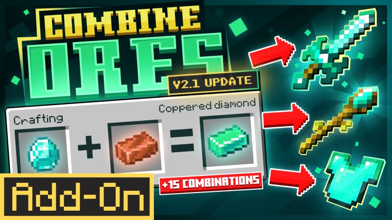 COMBINE ORES Add-On on the Minecraft Marketplace by Red Eagle Studios