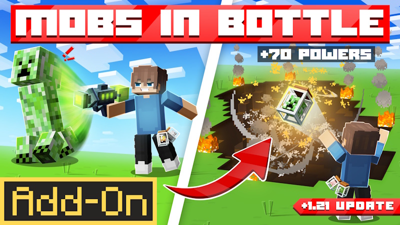 Mobs in Bottle on the Minecraft Marketplace by SandBlock Studios