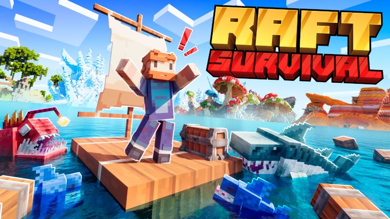 Raft Survival on the Minecraft Marketplace by SandBlock Studios