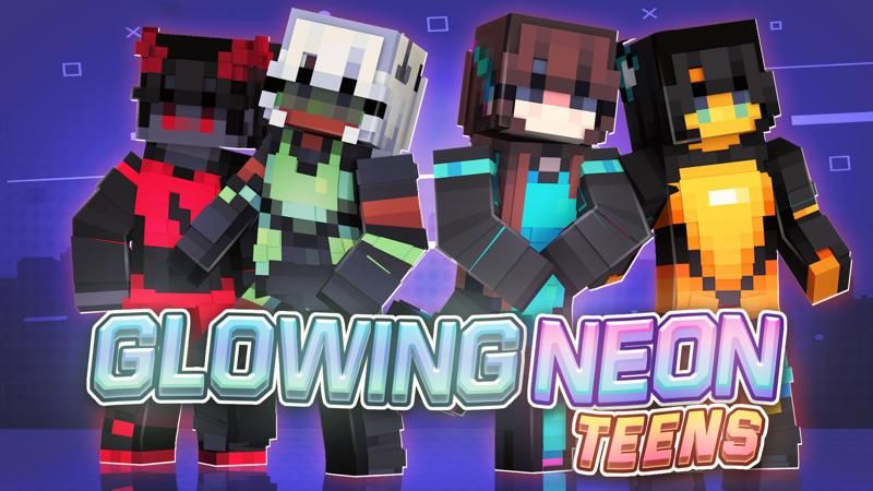 Glowing Neon Teens on the Minecraft Marketplace by Sapix