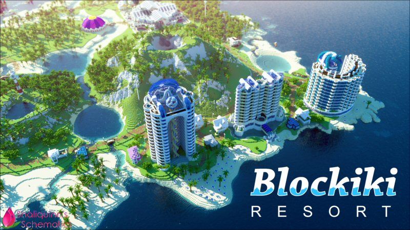 Blockiki Resort on the Minecraft Marketplace by shaliquinns-schematics