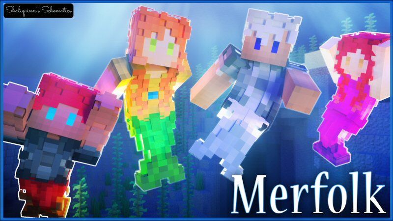 Merfolk Skin Pack on the Minecraft Marketplace by Shaliquinn's Schematics