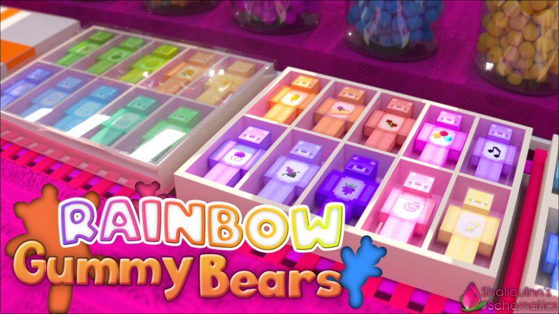 Rainbow Gummy Bears on the Minecraft Marketplace by Shaliquinn's Schematics