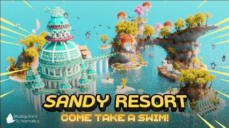 Sandy Resort on the Minecraft Marketplace by Shaliquinn's Schematics