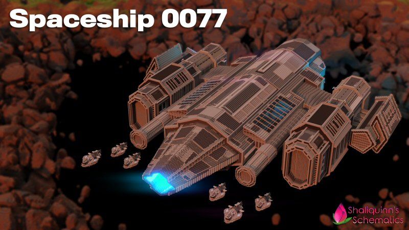 Spaceship 0077 on the Minecraft Marketplace by Shaliquinn's Schematics