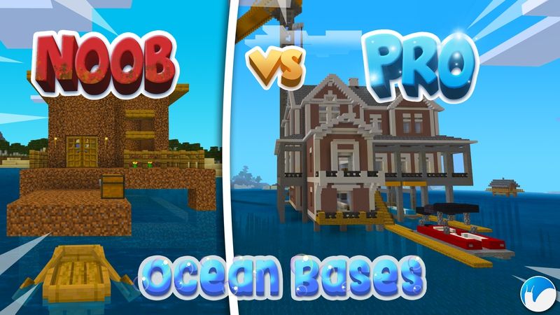 Noob VS Pro: Ocean Bases on the Minecraft Marketplace by Snail Studios