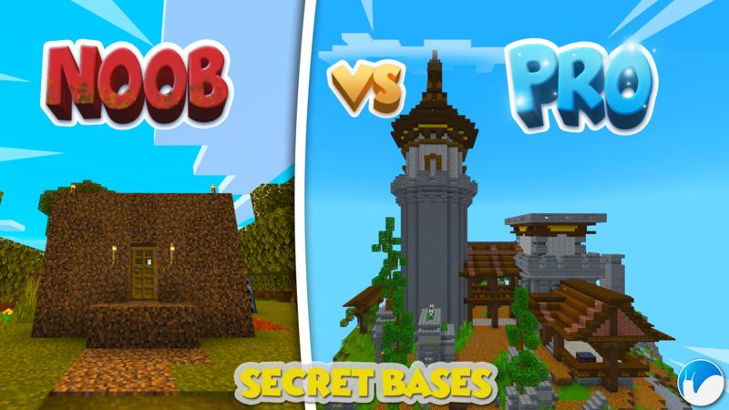 Noob VS Pro: Secret Bases on the Minecraft Marketplace by snail-studios