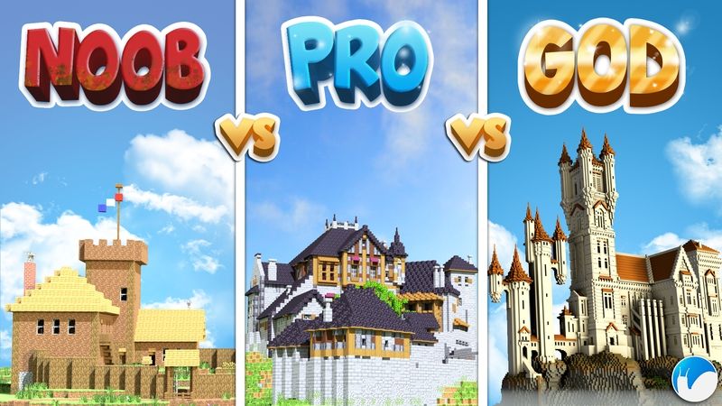 Noob VS Pro VS God: Castles on the Minecraft Marketplace by Snail Studios