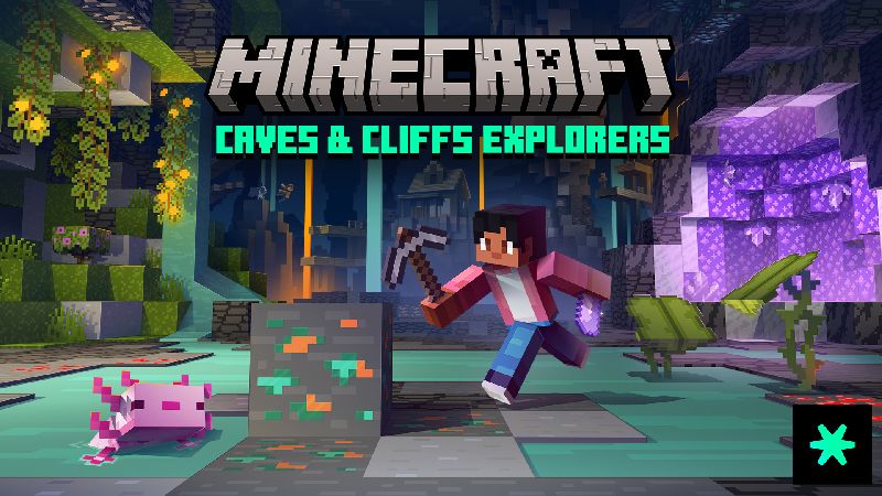 Caves & Cliffs Explorers on the Minecraft Marketplace by Spark Universe