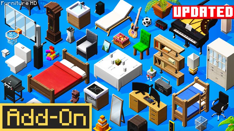 FURNITURE HD Add-On 1.1 on the Minecraft Marketplace by Square Dreams