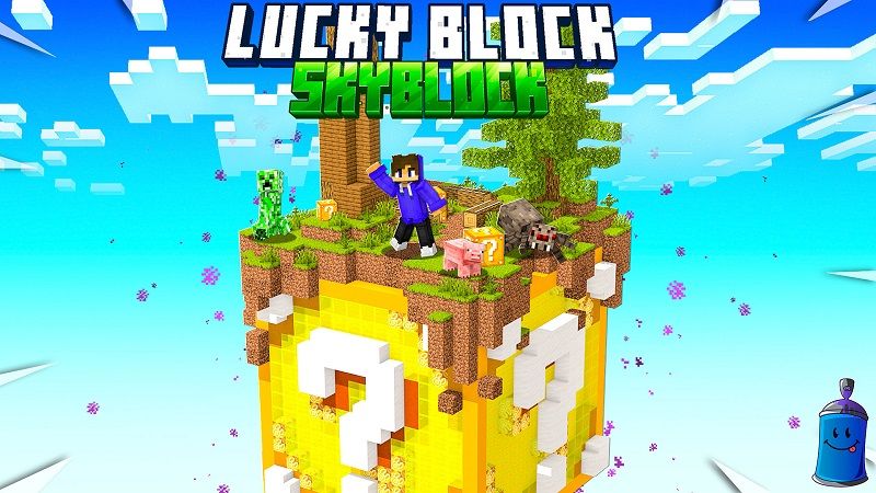 Lucky Block Skyblock on the Minecraft Marketplace by street-studios