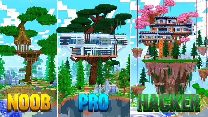 Noob X Pro X Hacker TreeHouse on the Minecraft Marketplace by Street Studios