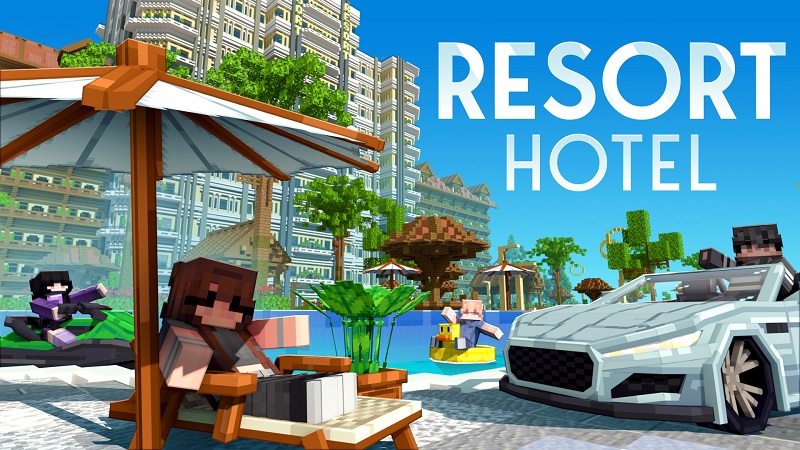 Resort Hotel on the Minecraft Marketplace by Street Studios