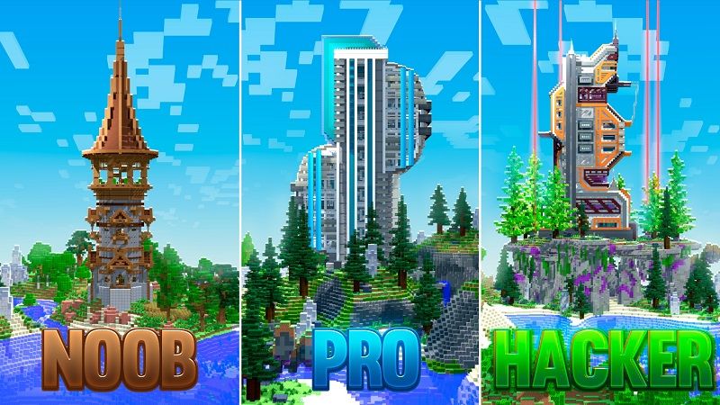 Towers: Noob Vs Pro Vs Hacker on the Minecraft Marketplace by Street Studios