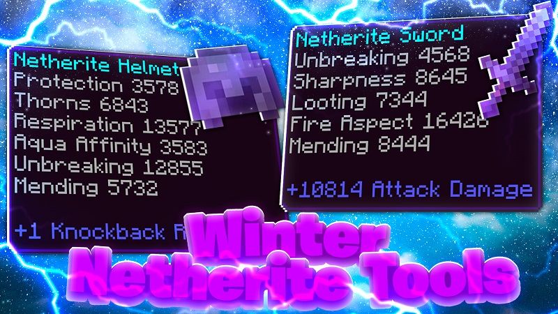 Winter Netherite Tools on the Minecraft Marketplace by Street Studios