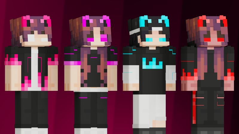 Neon Nekos on the Minecraft Marketplace by Teplight