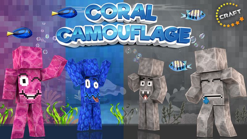 Coral Camouflage on the Minecraft Marketplace by The Craft Stars