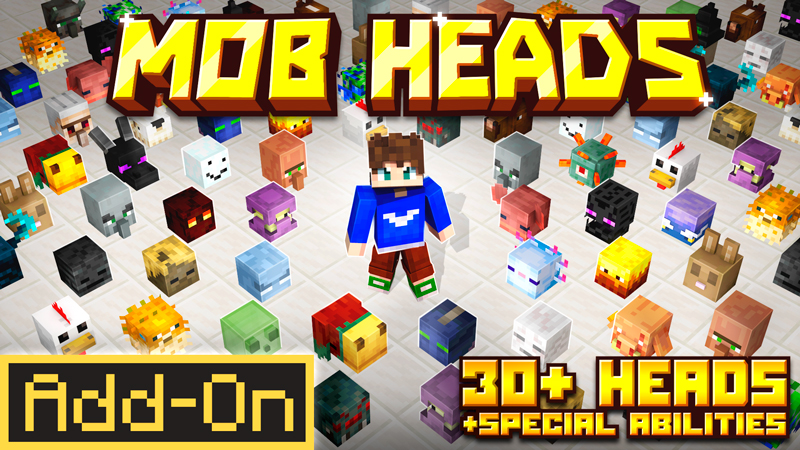 Mob Heads Add-On on the Minecraft Marketplace by The Craft Stars
