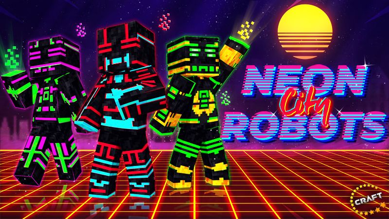 Neon City Robots on the Minecraft Marketplace by The Craft Stars