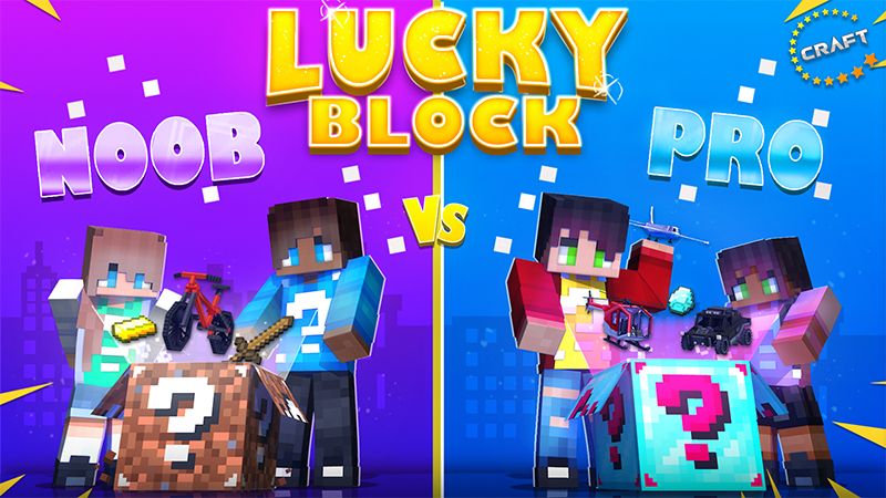 Noob vs Pro Lucky Block on the Minecraft Marketplace by The Craft Stars