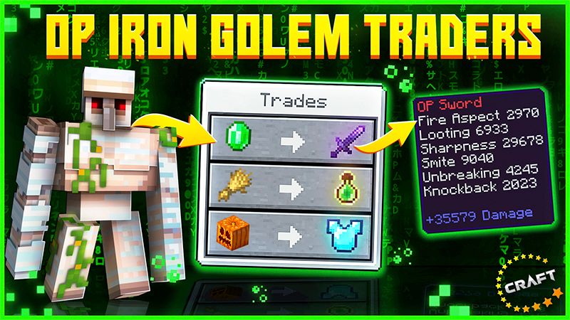 OP Iron Golem Traders on the Minecraft Marketplace by The Craft Stars