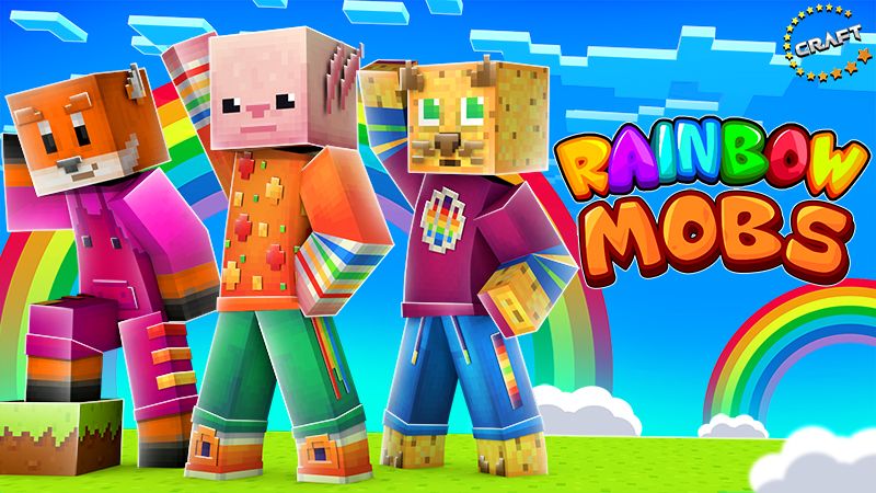 Rainbow Mobs on the Minecraft Marketplace by The Craft Stars