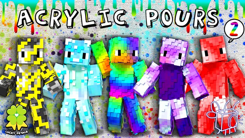 Acrylic Pours 2 on the Minecraft Marketplace by The Lucky Petals