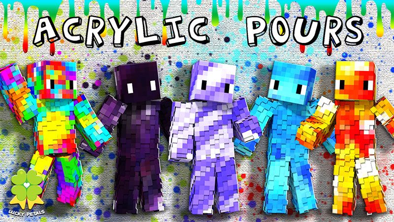 Acrylic Pours on the Minecraft Marketplace by The Lucky Petals