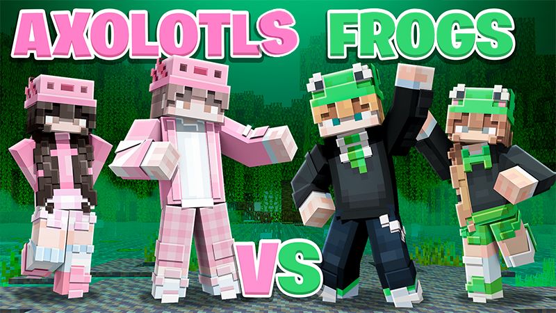 Axolotls VS Frogs on the Minecraft Marketplace by The Lucky Petals