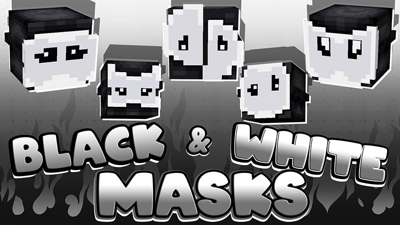 Black & White Masks on the Minecraft Marketplace by The Lucky Petals