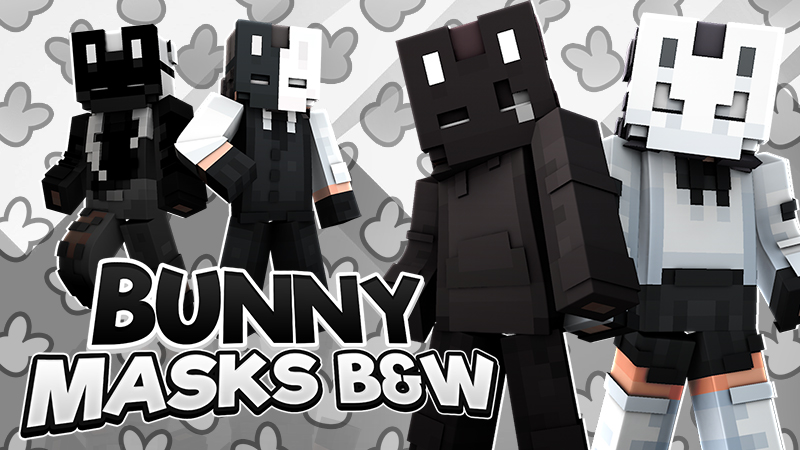 Bunny Masks B&W on the Minecraft Marketplace by The Lucky Petals