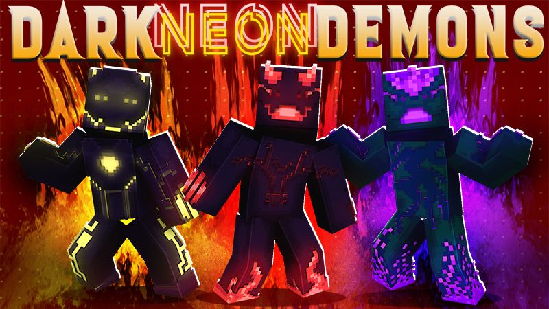 Dark Neon Demons on the Minecraft Marketplace by The Lucky Petals