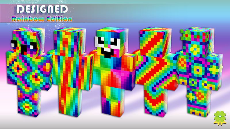 Designed Rainbow Edition on the Minecraft Marketplace by The Lucky Petals