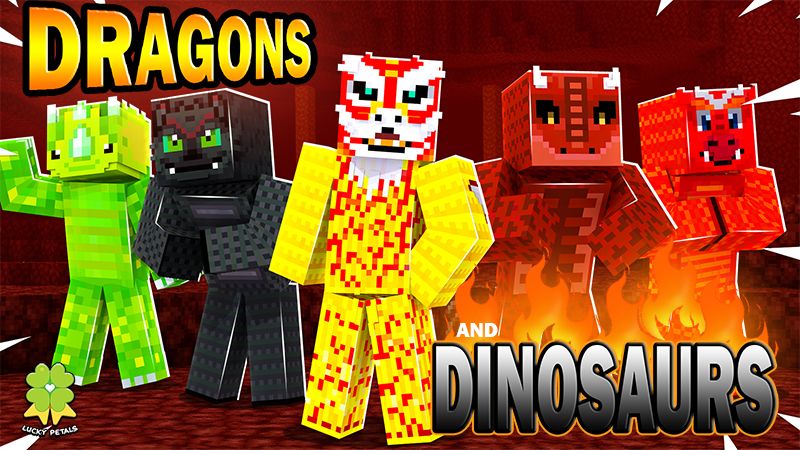 Dragons and Dinosaurs on the Minecraft Marketplace by The Lucky Petals