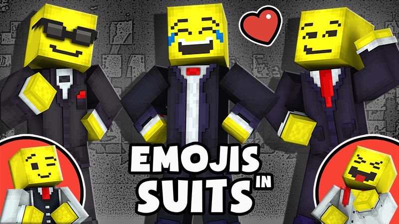 Emojis in Suits on the Minecraft Marketplace by The Lucky Petals