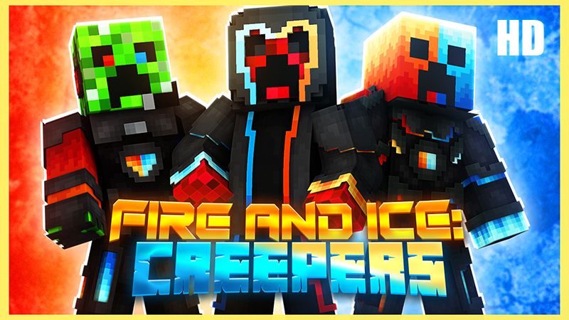 Fire and Ice: Creepers HD on the Minecraft Marketplace by The Lucky Petals