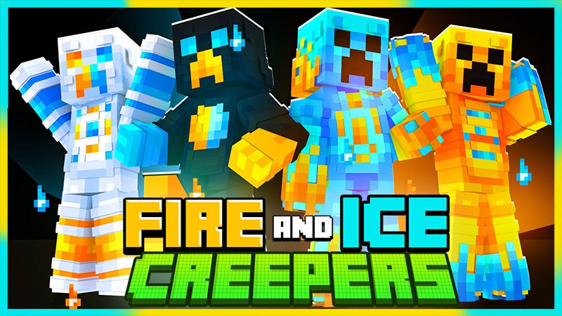 Fire and Ice Creepers on the Minecraft Marketplace by The Lucky Petals