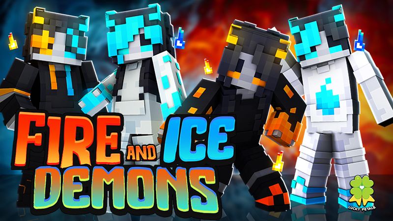 Fire and Ice Demons on the Minecraft Marketplace by The Lucky Petals